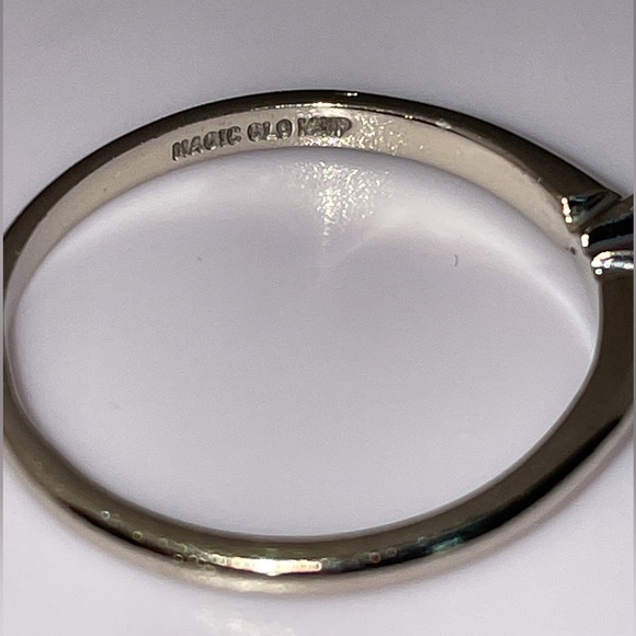 Solid 14K White Gold Natural Round Cut 1/4CT Diamond Solitaire Ring Vintage - Picture 17 of 17